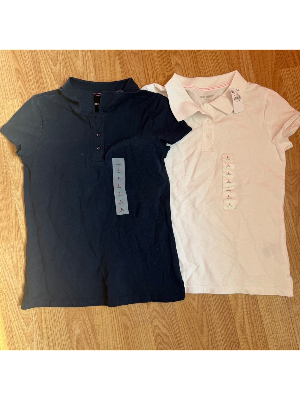 Old Navy Lot of Two Girls Size Large Polo Shirts NWT